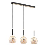Prada lampa wisząca 3xE27 czarna/złota 62404