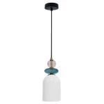 Tropea lampa wisząca 1xE27 czarna/biały LP-2004/1P M WH