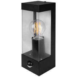 Ares S kinkiet elewacyjny z czujnikiem ruchu 1xE27 czarny XD-QA101S