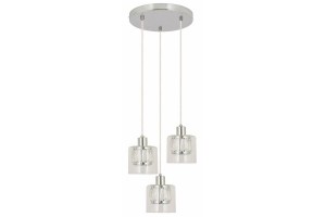 Elmo lampa wisząca 3xE14 chrom/przeźroczysty 338803-06