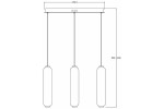 Lampa wisząca Catkin 3xLED/24W w kolorze czarnym, z trzema cylindrycznymi kloszami na regulowanych linkach. Wymiary: szerokość 450 mm, wysokość 500-1200 mm. Prosty design, idealna do nowoczesnych wnętrz.