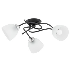 Verwil lampa sufitowa 3xE27 czarna/chrom 62384