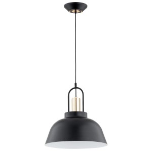 Mirave XL lampa wisząca 1xE27 czarna/złota 61319