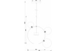 Lampa wisząca Multiverse, czarna, z jedną diodą LED 10W. Posiada okrągłą konstrukcję z trzema szklanymi kulami. Wysokość 460 mm, średnica 300 mm. Zawieszona na prostym, regulowanym przewodzie. Idealna do nowoczesnych wnętrz.