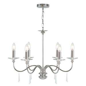 Finsbury Park lampa wisząca 6xE14 nikiel FP6-POL-NICKEL