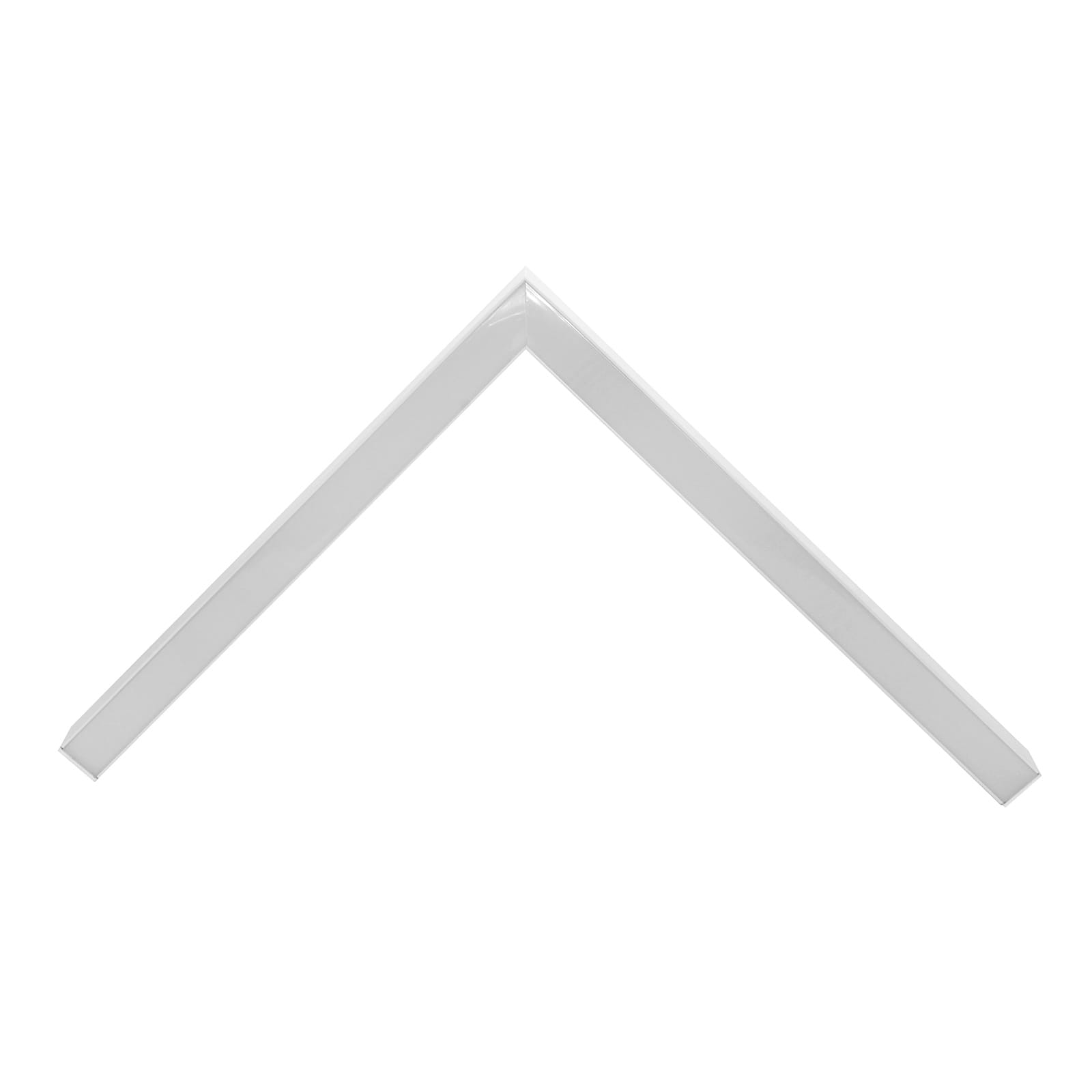 Lampa LED narożna do szyny magnetycznej, biała, o mocy 24W i temperaturze barwowej 4000K, w kształcie litery L. Widoczna gładka powierzchnia z tworzywa, idealna do oświetlenia narożników.