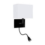 Hotel kinkiet 1xLED/1,45W +1xE27 czarny 6519BK