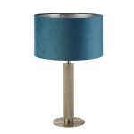 London lampa stołowa 1xE27 satynowe srebro/turkusowa EU65721TE
