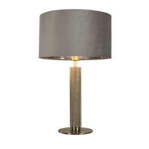 London lampa stołowa 1xE27 satynowe srebro/szara EU65721GY