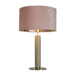 London lampa stołowa 1xE27 satynowe srebro/różowa EU65721PI