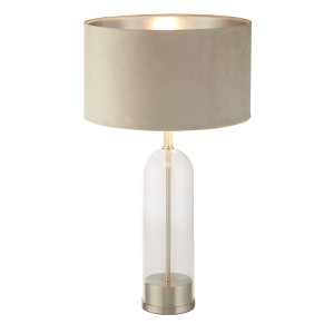 Oxford lampa stołowa 1xE27 satynowy nikiel/ciemnoszara EU81713TA