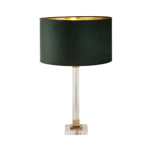 Scarborough lampa stołowa 1xE27 mosiądz/zielona EU67522GR