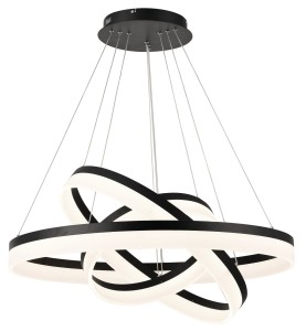 Cornelia lampa wisząca 3xLED/114W czarna 330603-02