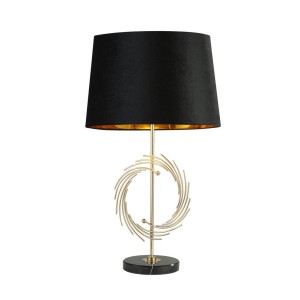 Rye lampa stołowa 1xE27 złota/czarna EU5310GO