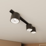 Nano lampa sufitowa 3xGU10/AR 111 czarna 1310/3