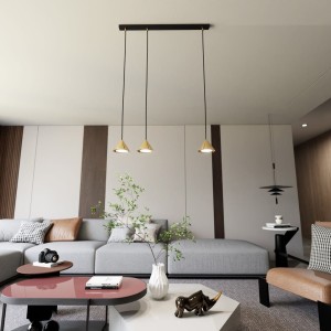 Elit lampa wisząca 3xGX53 czarna/złota 1329/3