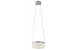 Lampa wisząca Nicki 1xLED/12W w białym kolorze. Okrągły klosz z matowego materiału, zawieszony na cienkich linkach. Metalowe mocowanie w kolorze srebrnym, minimalistyczny design. Idealna do nowoczesnych wnętrz.