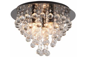 London Crystal lampa sufitowa 3xE14 czarny chrom 627703-29
