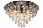London Crystal lampa sufitowa 5xE14 czarny chrom 627705-29