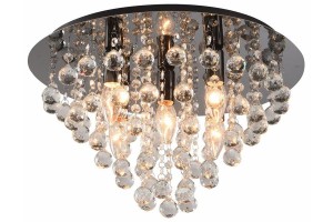 London Crystal lampa sufitowa 5xE14 czarny chrom 627705-29