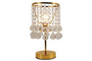 London Crystal lampa stołowa 1xE14 złota 527701-03