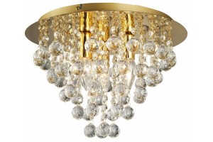 London Crystal lampa sufitowa 3xE14 złota 627703-03
