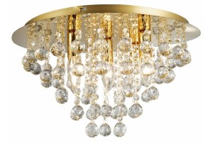 London Crystal lampa sufitowa 5xE14 złota 627705-03