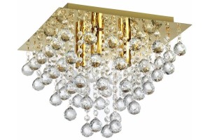 Lancaster Crystal lampa sufitowa 3xE14 złota 627803-03