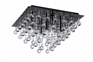Lancaster Crystal lampa sufitowa 5xE14 czarny chrom 627805-29