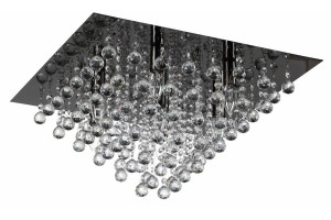 Lancaster Crystal lampa sufitowa 7xE14 czarny chrom 627807-29