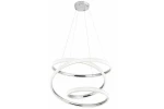 Lampa wisząca Enzo z jedną diodą LED o mocy 58W w chromowanej obudowie. Posiada trzy spirale w różnych rozmiarach, zawieszone na cienkich linkach, z efektem świetlnym w białym kolorze. Stojąca pod sufitem, idealna do nowoczesnych wnętrz.