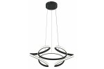 Lampa wisząca Narida 1xLED/40W w kolorze antracytowym, złożona z trzech falujących pierścieni. Wisi na cienkich linkach, z okrągłym mocowaniem sufitowym. Elegancki, nowoczesny design, idealna do różnych wnętrz.