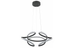 Lampa wisząca Narida 1xLED/40W w kolorze antracytowym, z nowoczesnym, falistym kształtem. Zawieszona na cienkich linkach, z okrągłą podsufitką w kolorze czarnym. Elementy metalowe w matowym wykończeniu.