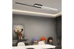 Amaroo lampa sufitowa 3xLED/24W w kolorze czarnym, montowana na suficie, z prostokątnym kształtem i minimalistycznym designem. Widoczna w nowoczesnym wnętrzu z białym stołem i dekoracyjnymi poduszkami w kolorach pastelowych.