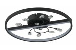 Lampa sufitowa Dacota w kolorze czarnym z pojedynczym źródłem światła LED o mocy 24W. Okrągła konstrukcja z metalowym stelażem oraz dekoracyjnymi kryształkami, umieszczona w centralnej części, z subtelnym podświetleniem.