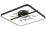 Lampa sufitowa Dacota w kolorze czarnym, z jedną diodą LED o mocy 24W. Kwadratowa konstrukcja z metalowym stelażem i dekoracyjnymi kryształkami, umieszczona w centralnej części. Oświetlenie minimalistyczne, z zewnętrznym pierścieniem świetlnym.
