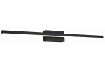 Kinkiet łazienkowy Linea LED IP44 w kolorze czarnym, o długości 80 cm i mocy 10W. Prosty, poziomy kształt z matowym wykończeniem, montowany na ścianie. Emituje jasne, białe światło, idealny do oświetlenia lustra lub obrazu.