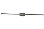 Czarny kinkiet łazienkowy Linea LED IP44 o długości 100 cm i mocy 12W. Prosta, prostokątna forma z zamontowanym źródłem światła wzdłuż krawędzi. Ujęcie frontalne, produkt mocowany do ściany.