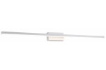 Kinkiet łazienkowy Linea LED IP44 w kolorze białym, o długości 100 cm i mocy 12W. Posiada prostokątną, minimalistyczną obudowę z zamontowanym źródłem światła, idealny do oświetlenia obrazów lub lustra. Ujęcie frontalne na jednolitym tle.