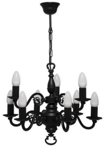 Cereus żyrandol świecznikowy 9xE14 czarny 387 W9 CZA