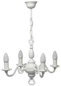 Cereus żyrandol świecznikowy 4xE14 biały 384 W4 BIA