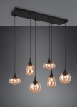 Vestari lampa wisząca 6xE14 czarna/bursztynowa DL613317000