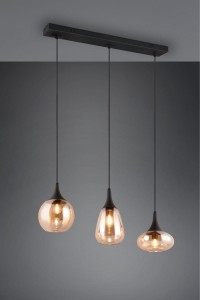 Vestari lampa wisząca 3xE14 czarna/bursztynowa DL313317000