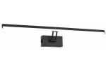 Kinkiet Lester 1xLED w kolorze czarnym, o długości 60 cm i mocy 7W. Prosty, prostokątny kształt z metalową podstawą i długim, wąskim źródłem światła LED w białej obudowie. Montowany na ścianie, idealny do nowoczesnych wnętrz.