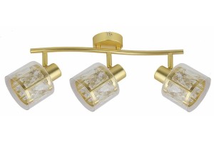 Elmo lampa sufitowa (spot) 3xE14 złota/przeźroczysty 838803-36