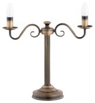 Velita lampka stołowa 2xE14 patyna O3488 L2 PAT