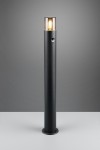 Hoosic H80 lampa stojąca ogrodowa z czujnikiem ruchu 1xE27 czarna/przydymiona 422260132
