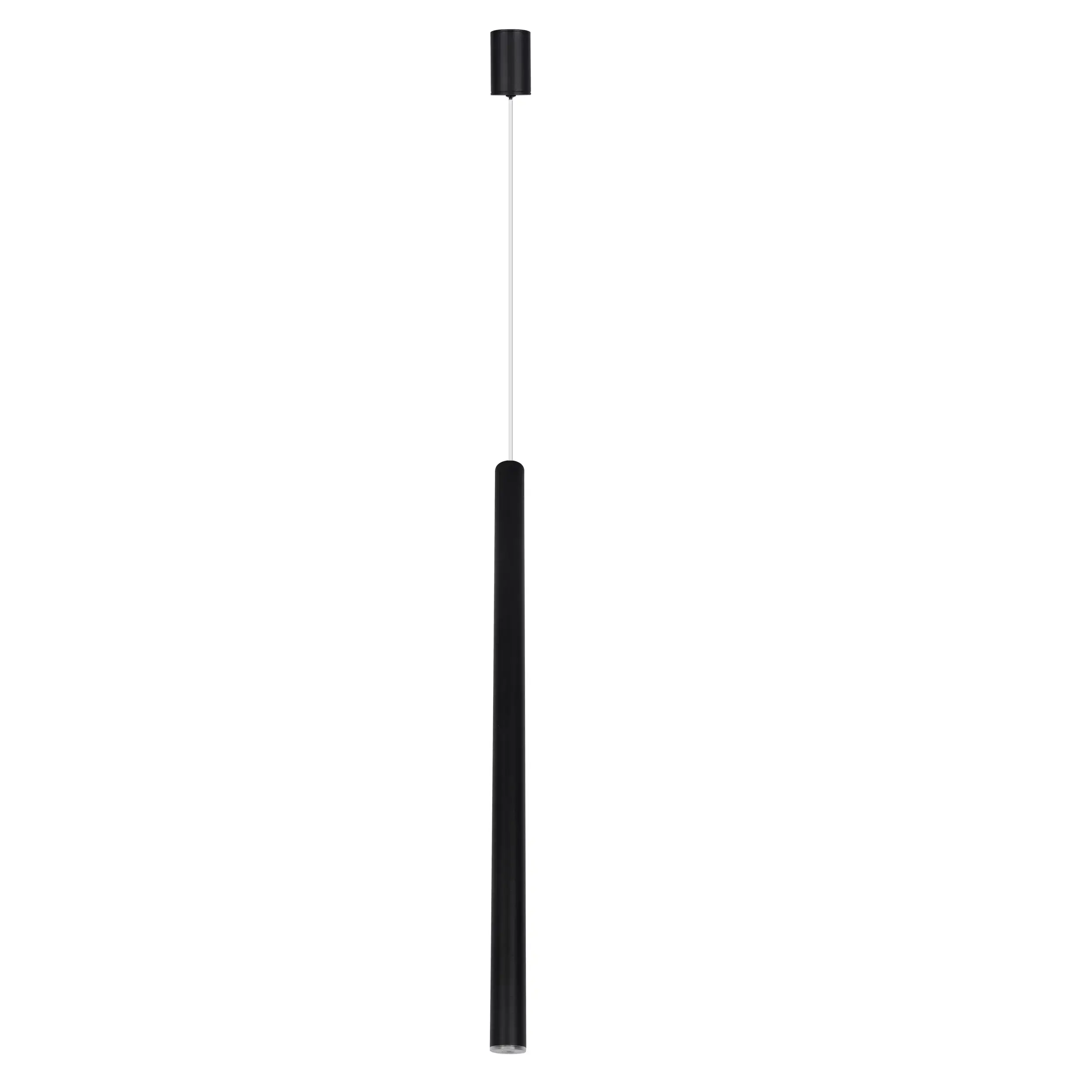 Lampa wisząca Elin w kolorze czarnym, z pojedynczym źródłem światła LED o mocy 3W. Prosty, cylindryczny kształt, zawieszona na cienkim przewodzie. Możliwość montażu w przestrzeni wewnętrznej i zewnętrznej (IP44).