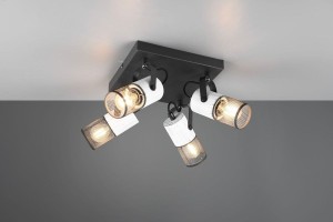 Tosh lampa sufitowa (spot) 4xE14 czarna/antyczna biel 804300434