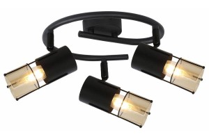 Scottie lampa sufitowa (spot) 3xE14 czarna/bursztynowy 835633-02